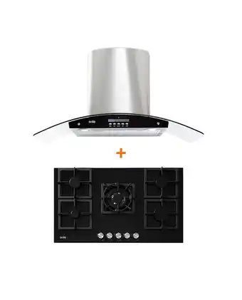 Tiendas EFE Combo sole: encimera 5 quemadores solco041 + camapana decorativa ture63co oferta