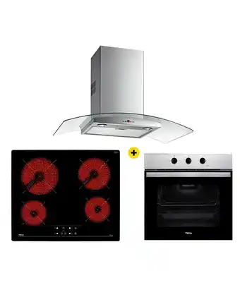 Tiendas EFE Combo teka: encimera vitrocerámica tb 6415 + campana ultraslim dg 980 c/f + horno eléctrico hbb 535 inox oferta