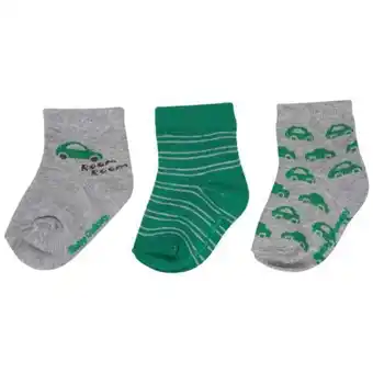 Platanitos Colloky medias bebe color verde algodón diseño autos oferta