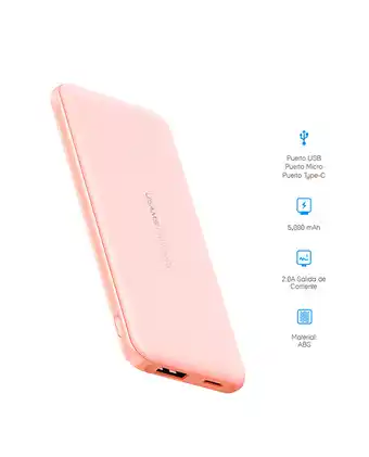 Tiendas EFE Power bank fashion 5000 mah usams rosado us-cd96 oferta