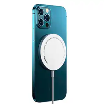 Tiendas EFE Cargador inalámbrico magnético usams 15w para iphone12 us-cd155 - blanco oferta