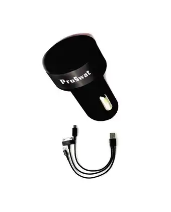 Tiendas EFE Cargador proswatt pro-22c usb x 2 cable 3 en 1 oferta