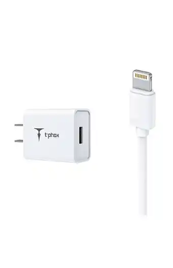 Tiendas EFE Cargador de carga rápida miniset t phox + cable lightning para iphone - blanco oferta