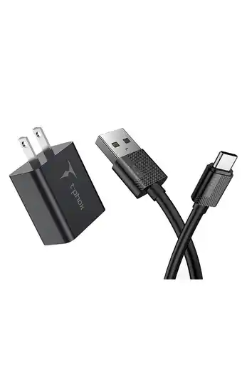 Tiendas EFE Cargador de carga rápida miniset t phox + cable tipo c - negro oferta