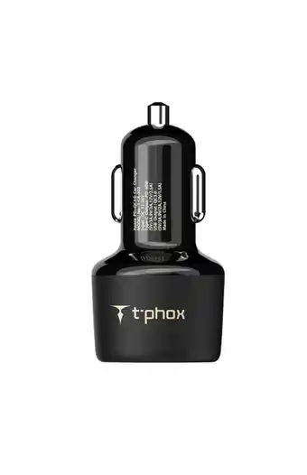 Tiendas EFE Cargador de auto 30w t phox apace - negro oferta