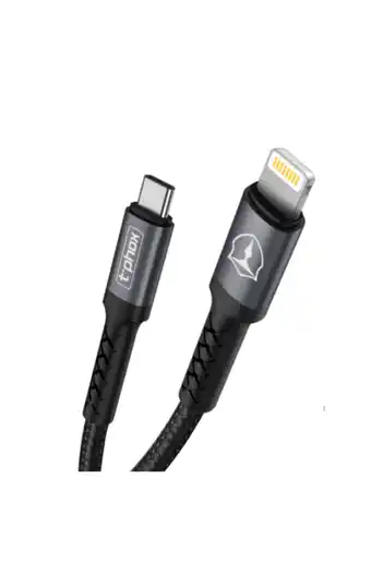 Tiendas EFE Cable tipo c a lightning para iphone 3a 18w t phox apace - negro gris oferta