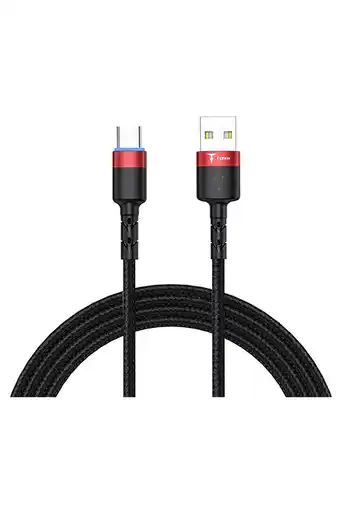 Tiendas EFE Cable tipo c 2.4a galaxy t phox 1.2 mt - negro rojo oferta