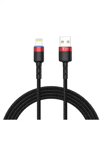 Tiendas EFE Cable lightning para iphone 2.4a t phox galaxy 1.2 mt - negro rojo oferta