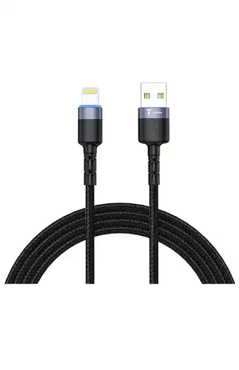Tiendas EFE Cable lightning para iphone 2.4a t phox galaxy 1.2 mt - negro gris oferta