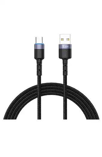 Tiendas EFE Cable tipo c 3a t phox galaxy 2 mt - negro gris oferta