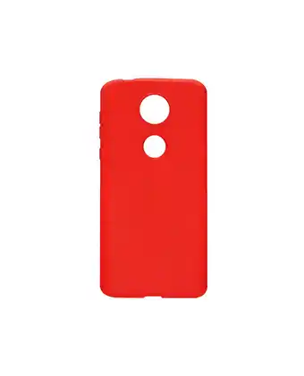 Case siliconado motorola e5 plus - rojo