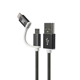 Tiendas EFE Cable 2 en 1 con conector lightning y micro usb klip xtreme oferta