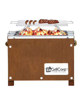 Tiendas EFE Caja china mini caoba + parrilla de varillas oferta