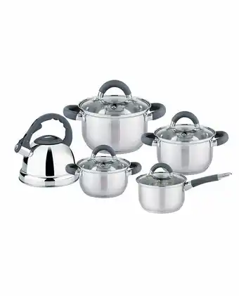Tiendas EFE Juego de ollas 9 piezas facusa minerva - acero inox oferta