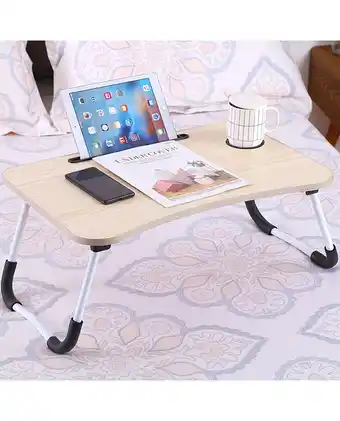 Tiendas EFE Mesa plegable portátil para laptop y tablet hf20 - beige oferta