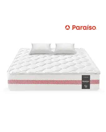 Tiendas EFE Colchón medallón paraíso 2 plazas 2 almohadas+ 1 protector oferta