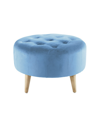 Tiendas EFE Puff home premium lily capitoneado celeste oferta