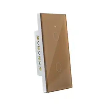 Tiendas EFE Interruptor inteligente iswitch 2 toques ismart - dorado oferta