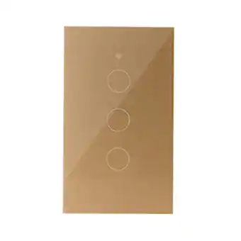 Tiendas EFE Interruptor inteligente iswitch 3 toques ismart - dorado oferta