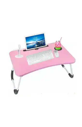 Tiendas EFE Mesa plegable c/4 entradas usb - rosado oferta