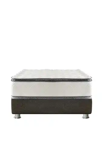 Tiendas EFE Cama americana forli capella pillow top 1.5 plazas + colchón + 1 almohada silicona + 1 protector oferta