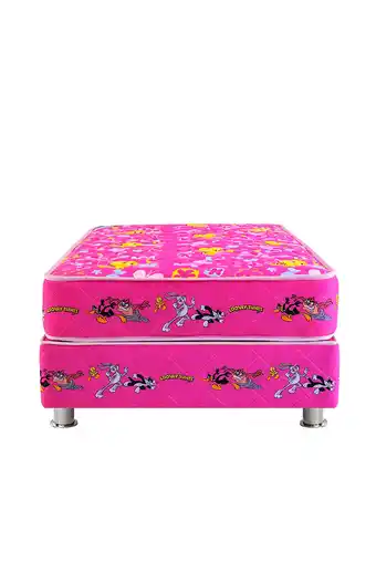 Tiendas EFE Cama americana forli looney tunes rosa 1.5 plazas + colchón + 1 almohada silicona + 1 protector oferta