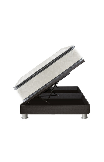 Tiendas EFE Box pistones forli capella pillow top 1.5 plazas + colchón + 1 almohada silicona + 1 protector simple oferta