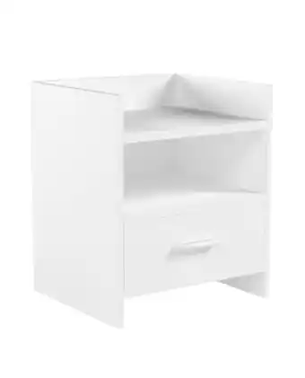 Tiendas EFE Velador villa hogar kaleido de 1 cajón blanco - villa hogar oferta