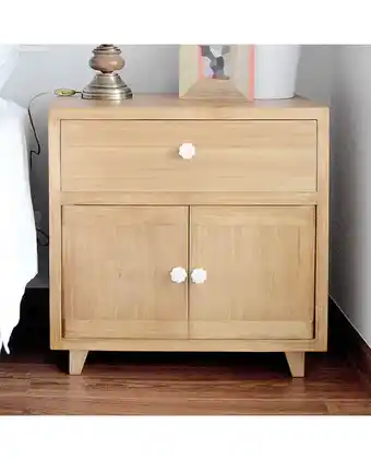 Tiendas EFE Velador villa hogar sheldon de 1 cajon y gabinete - villa hogar oferta