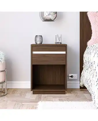 Tiendas EFE Velador villa hogar penny con bandeja y 1 cajón - villa hogar oferta