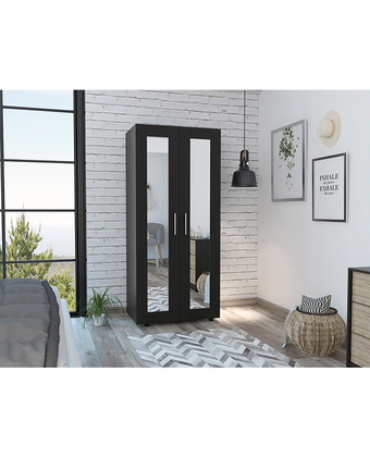 Tiendas EFE Closet decohome z-80 2 puertas c/espejos - wengue oferta