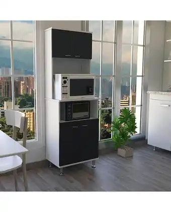 Tiendas EFE Mueble de cocina kitchen 54 - blanco / wengue oferta