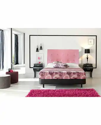 Tiendas EFE Cabecera club hogar botones 2 plazas - rosado oferta