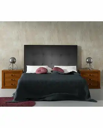 Tiendas EFE Cabecera club hogar cuadros 1.5 plazas - negro oferta