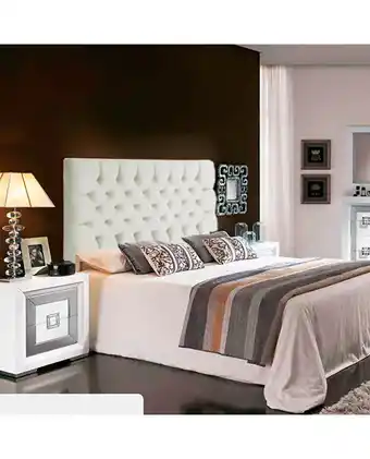 Tiendas EFE Cabecera club hogar rey 2 plazas - blanco oferta