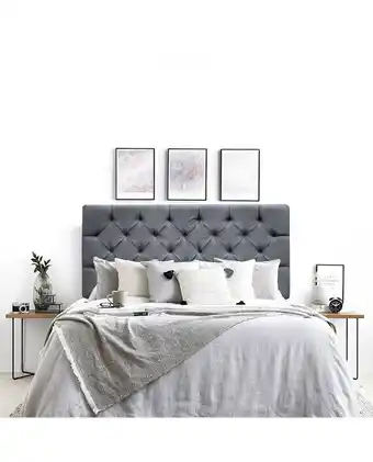 Tiendas EFE Cabecera club hogar rey 2 plazas - gris oferta
