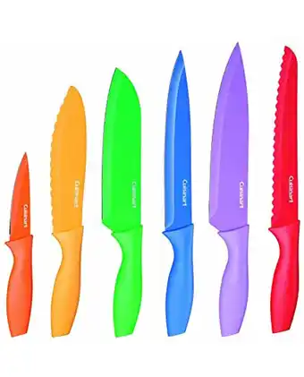 Tiendas EFE Set de 6 cuchillos cuisinart de colores con funda oferta