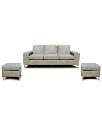 Tiendas EFE Sofá casabella porto + 2 puff - plomo oferta