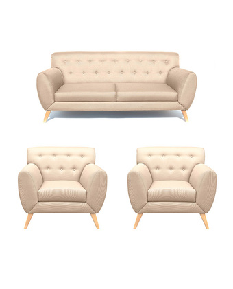Tiendas EFE Sala parís casabella 3 piezas - crema oferta