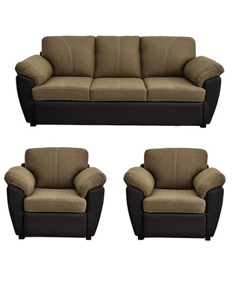 Tiendas EFE Juego de sala casabella 3-1-1 santander marrón oferta