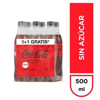Metro Gaseosa coca cola sin azúcar botella 500ml pack 6un oferta