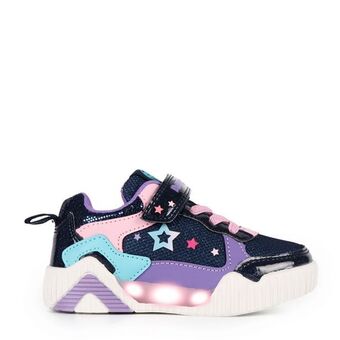 Bata Bubblegummers zapatillas con luces para niña azul oferta