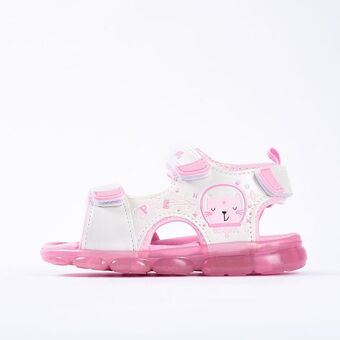 Bata Bubblegummers sandalias con luces para niña blanco oferta