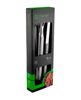Tiendas EFE Set de utensilios facusa x 03 bbq premium oferta
