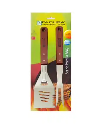 Tiendas EFE Blister parrillero facusa x 02 trinche + espátula oferta