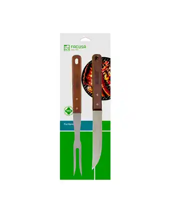 Tiendas EFE Blister parrillero facusa x 02 trinche - cuchillo oferta