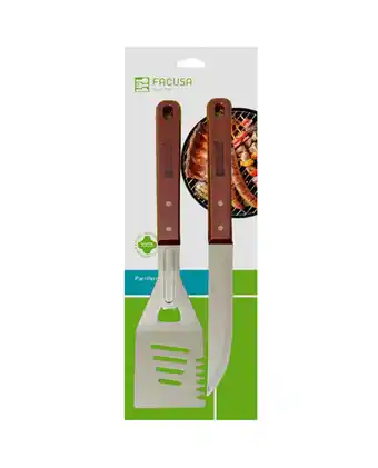 Tiendas EFE Blister parrillero facusa x 02 espátula - cuchillo oferta