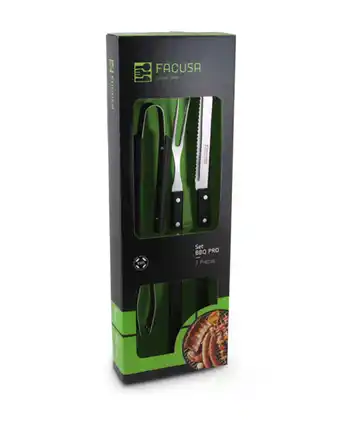 Tiendas EFE Set de utensilios facusa x 03 bbq profesional premium oferta