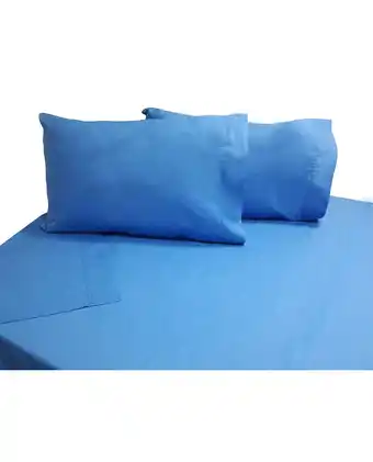 Tiendas EFE Juego de sábanas free home 132h 100% algodón queen size - azul oferta