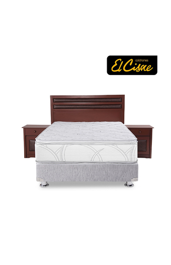 Tiendas EFE Dormitorio daguvas cabecera + colchón + base + 2 veladores + 2 almohadas f600 + protector notex oferta